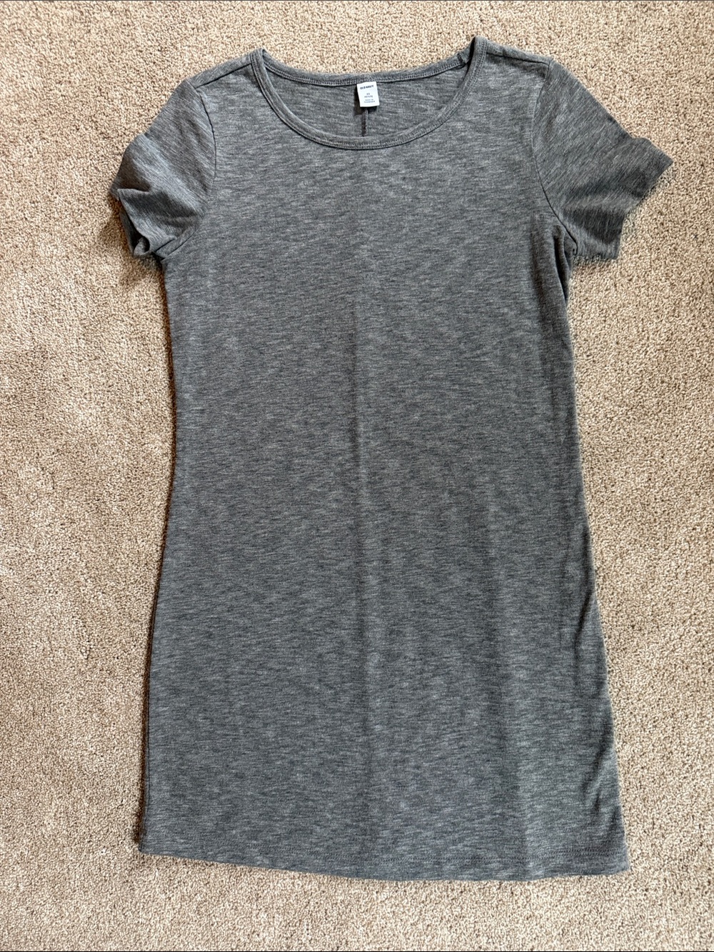 Old Navy Heather Gray Mini T-Shirt Dress